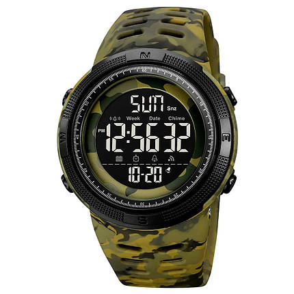 Годинник наручний чоловічий SKMEI 2070CMGN ARMY GREEN CAMO. Колір: зелений камуфляж, фото 1