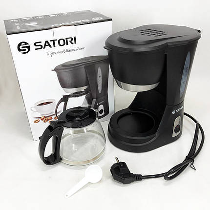 Кавоварка крапельна Satori SCM-600-PBL 650 Вт, Маленька кавомашина для дому, Маленька кавомашина, фото 1