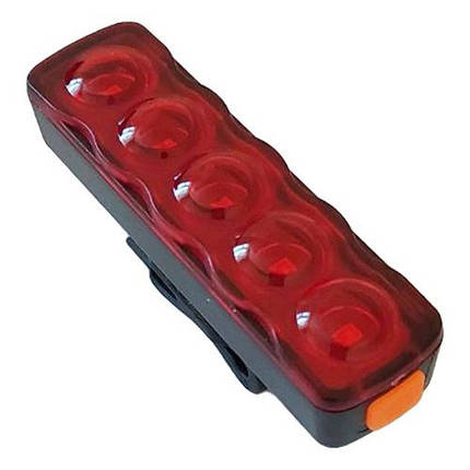 Велоліхтар XFL-101-5LED, Велосипедний ліхтар з функцією мигалки, Світлові сигнали для велосипеда, фото 3