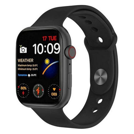 Розумний смарт годинник Smart Watch I7 PRO MAX з голосовим викликом тонометр пульсометр оксиметр. Колір: чорний, фото 2