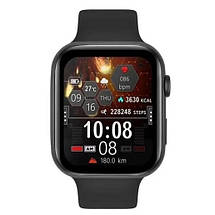 Розумний смарт годинник Smart Watch I7 PRO MAX з голосовим викликом тонометр пульсометр оксиметр. Колір: чорний, фото 4