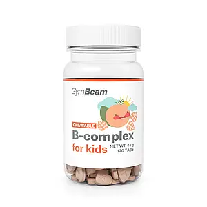Жувальний B-комплекс для дітей GymBeam Chewable B-complex for Kids 120 таб. (абрикос)