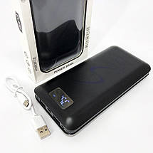 Мобільна зарядка портативна Power Bank 30000 mAh UKC, Зовнішній акумулятор, Зарядка power bank. Колір: чорний, фото 2