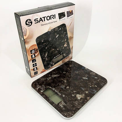 Ваги кухонні Satori SKS-211-BL 15 кг, Ваги для зважування продуктів, Ваги харчові, кулінарні, фото 1