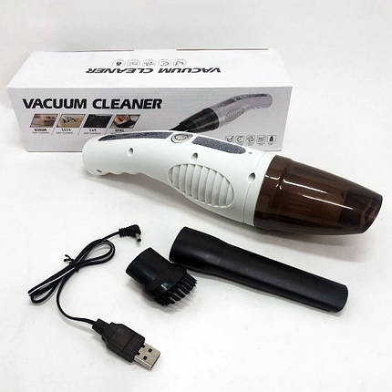 Автомобільний пилосос Car Vacuum Cleaner HY05 на АКУМУЛЯТОРІ. Колір: білий, фото 1