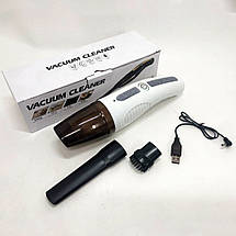 Автомобільний пилосос Car Vacuum Cleaner HY05 на АКУМУЛЯТОРІ. Колір: білий, фото 5