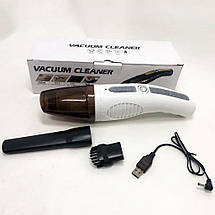Автомобільний пилосос Car Vacuum Cleaner HY05 на АКУМУЛЯТОРІ. Колір: білий, фото 6