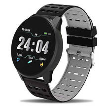 Фітнес трекер розумний смарт годинник UWatch 119 Plus з крокоміром. Колір: чорний, фото 4