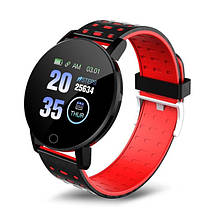 Фітнес трекер розумний смарт годинник UWatch 119 Plus з крокоміром. Колір: червоний, фото 5