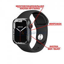 Розумний смарт годинник Smart Watch Z37 голосовий виклик, температура тіла, пульсометр, тонометр. Колір: чорний, фото 4