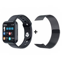 Смарт-годинник Smart Watch T88 Спортивний з пульсометром, тонометром, два браслети. Колір: чорний, фото 3