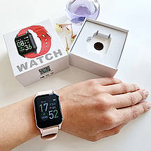 Смарт годинник Smart Watch T96 стильний із захистом від вологи та пилу з вимірюванням температура тіла. Колір: рожевий, фото 5