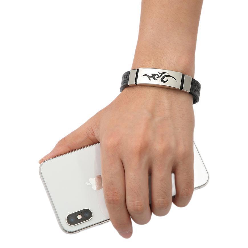 Браслет чоловічий Speed Fire зі сталевою пряжкою, фото 1