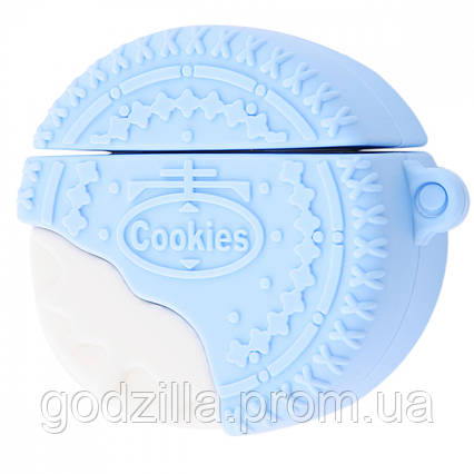 Чохол для AirPods печиво блакитне