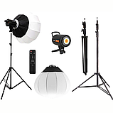 Сферичний софтбокс-ліхтар з постійним відеосвітлом SL-700 LED 700W та штатив 280 см, Софтбокс чайнабол, Софтбокс куля, фото 3