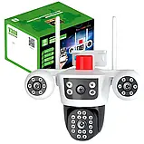 WiFi IP Камера відеоспостереження вулична поворотна 8Мп 2 об'єктиви Розумна камера з віддаленим доступом (V380Pro), фото 6