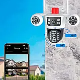 WiFi IP Камера відеоспостереження вулична поворотна 8Мп 2 об'єктиви Розумна камера з віддаленим доступом (V380Pro), фото 3