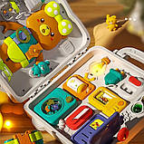 Дитячий ігровий розвиваючий бізіборд валізка для дітей з УКРАЇНСЬКОЮ ОЗВУЧКОЮ та підсвічуванням від 18 місяців, фото 6