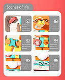 Дитячий ігровий розвиваючий бізіборд валізка для дітей з УКРАЇНСЬКОЮ ОЗВУЧКОЮ та підсвічуванням від 18 місяців, фото 9