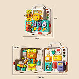 Дитячий ігровий розвиваючий бізіборд валізка для дітей з УКРАЇНСЬКОЮ ОЗВУЧКОЮ та підсвічуванням від 18 місяців, фото 10