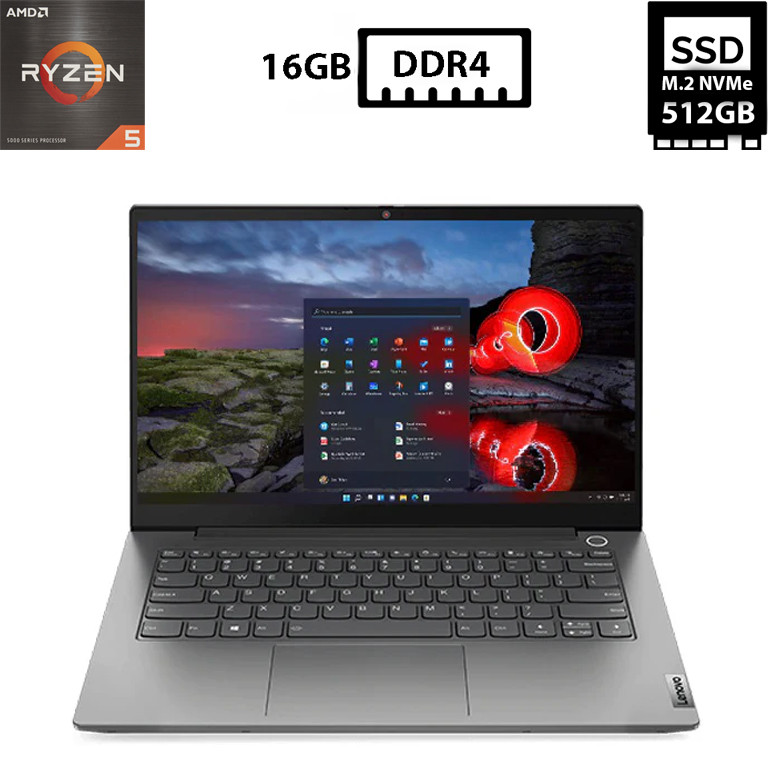 Ноутбук Lenovo ThinkBook 14 G3 ACL/14" IPS 1920x1080/Ryzen 5 5500U 2.10GHz/16GB DDR4/SSD 512GB/Radeon Graphics Камера Б/В