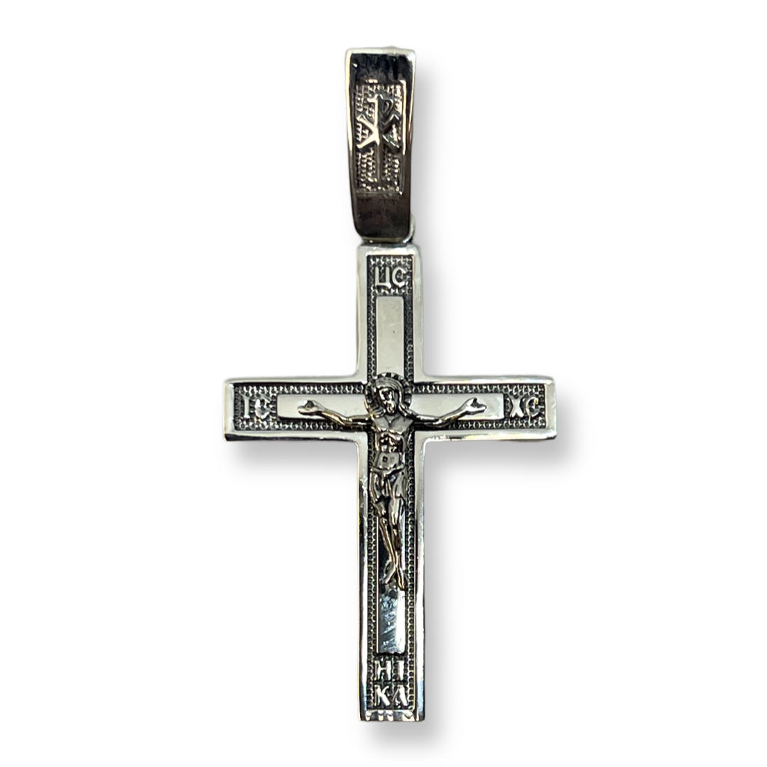 Срібний хрест 925 проби Прямий | Kukla Jewelry 3142ч