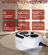 Електричний пароочисник високого тиску з насадками RD-1811 2500Вт 1200мл, фото 3