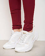 Жіночі лосини в рубчик, з високою посадкою, еластичні, для спорту та відпочинку, бордо, XL, фото 4