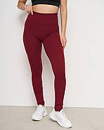 Лосини в рубчик, білий, L, комфортні лосини для фітнесу, спорту, вдома, фото 5