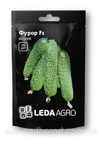 ОГІРОК ФУРОР F1, САМОЗАПИЛЬНИЙ 10 ШТ (LEDA), фото 1