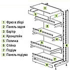 Стелаж для овочів 1600х950 мм ТИП 16, приставний стелаж для фруктів, стелаж в овочевий магазин, стелаж для овочевих ящиків, фото 8