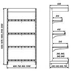 Торговий стелаж 1600*1200 мм, стелаж прямий приставний, металевий стелаж Рістел, пристінний стелаж в магазин, стелаж для торгівлі, фото 10