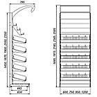 Кондитерський стелаж 1600*600 мм ТИП 11, стелаж приставний торговий, стелаж торговий зі скляними відділами, стелаж для кондитерки, фото 9