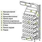 Кондитерський стелаж 1600*1200 мм ТИП 11, стелаж приставний торговий, стелаж торговий зі скляними відділами, стелаж для кондитерки, фото 10