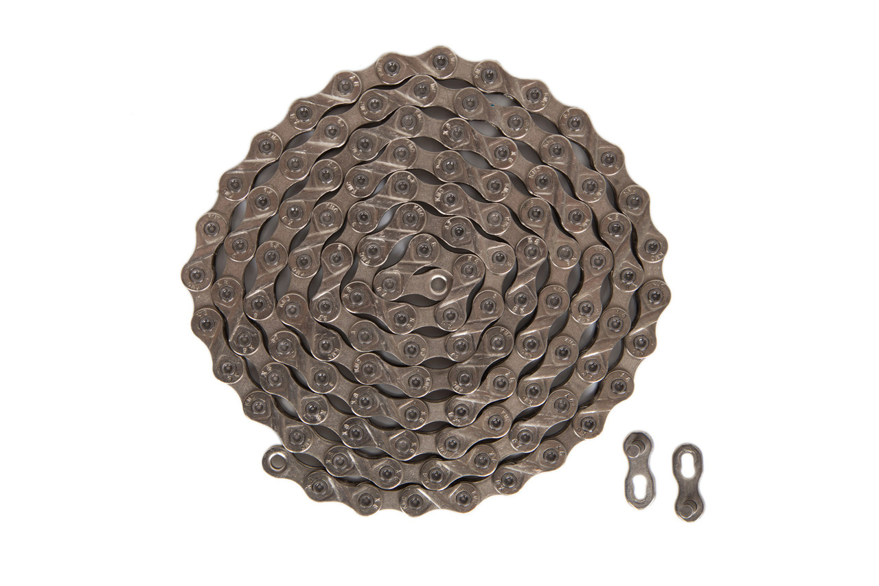 Ланцюг на велосипед КМС X8 8шв. 116зв. з замком сріблястий, фото 1