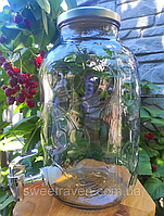 Лимонадниця (Диспенсер для лимонаду) 5 л. (сріблястий кран і кришка)