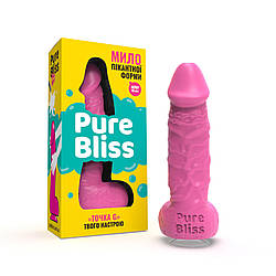 Мило член з присоскою Pure Bliss MINI 15 см рожевий