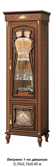 Вітрина Терра Нова 1-но дверна (Скай) 700х2130х450мм, фото 1