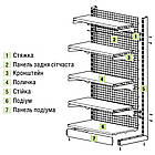 Сітчастий торговий стелаж 1900х600 мм, приставний стелаж Рістел, торговий стелаж під гачки, стелаж з сітчастими панелями для, фото 4