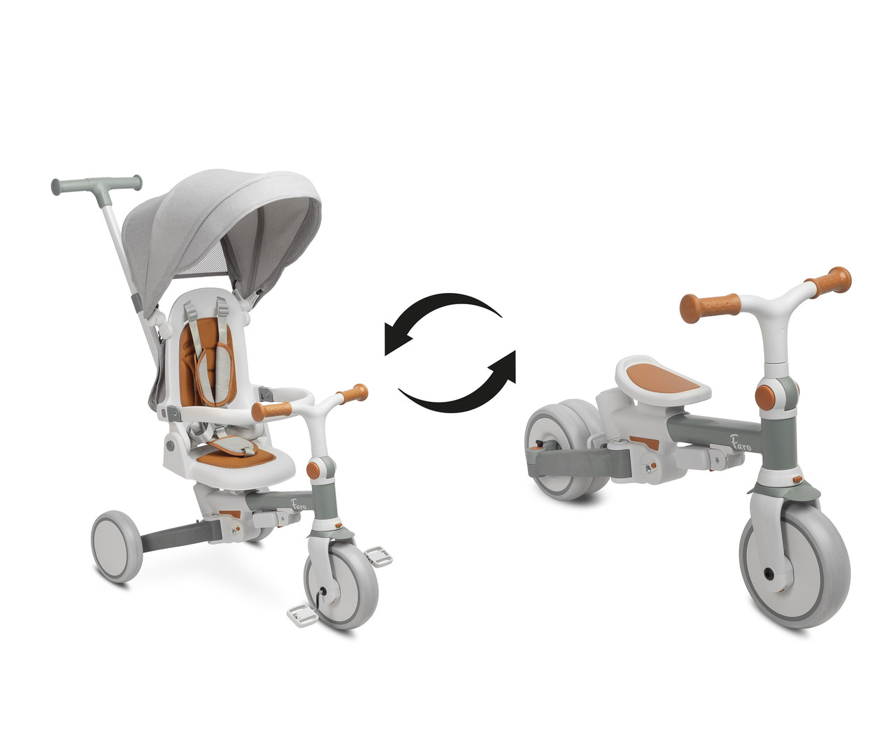 Дитячий триколісний велосипед Caretero (Toyz) Faro Grey, фото 1