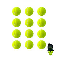 Набір м'ячів для великого тенісу SWDN Tennis Ball NE-TT-12 в чохлі 12 штук