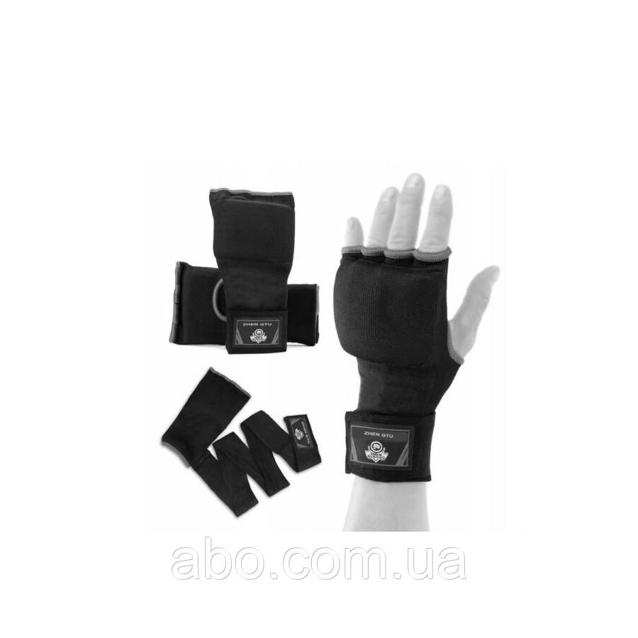 Рукавички-бинти Zhenbox NE-LG-BOX-1BK із гелевою вставкою, чорні, L/XL.