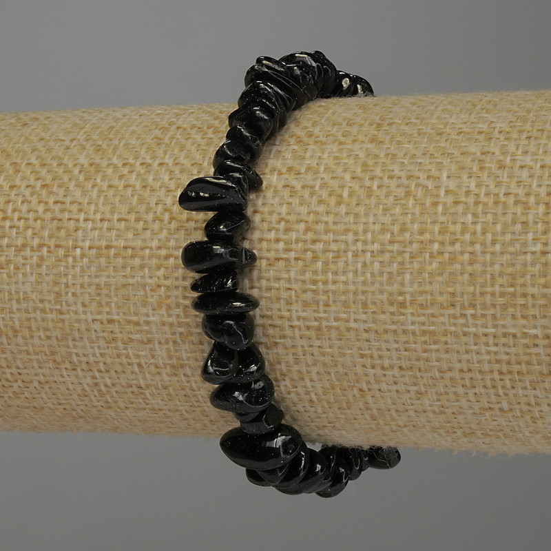 Браслет Агат крихта d-6-12х3-6мм+-L- 18см стрейч, фото 1