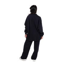 Костюм тринитка Oversize з палаццо, Темно-синій (розмір S/M, L/XL), фото 3
