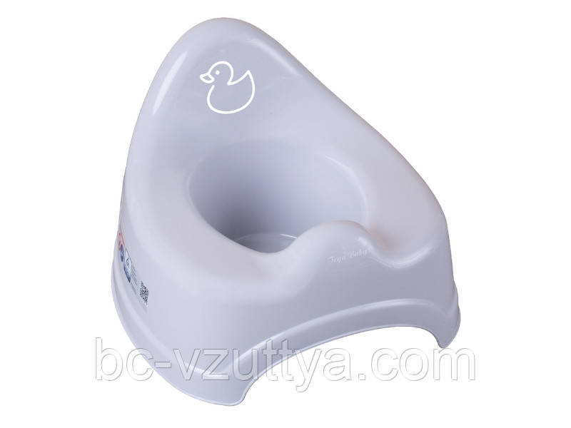 Горщик дитячий з музикою DUCK light gray, фото 1