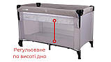 Ліжко-манеж дитяче FreeON Bedside з другим ярусом, grey, фото 5