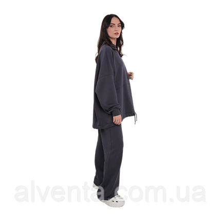 Костюм тринитка Oversize з палаццо, Графіт (розмір S/M, L/XL), фото 1