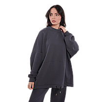 Костюм тринитка Oversize з палаццо, Графіт (розмір S/M, L/XL), фото 3