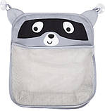 Дитяча сумка-органайзер у ванну кімнату на присоску FreeON Racoon, grey, фото 2