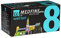 Голки для інсулінових шприц-ручок Wellion MEDFINE plus 0,25 мм (31G) x 8 мм, 100 шт.